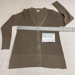 Ella Moss beige button-front v-neck cardigan sweater Size women S . SKU664